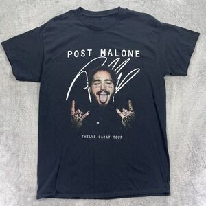 Post Malone Roddy Ricch T-Shirt Mens M Black Twelve Carat Toothache Tour Graphic
